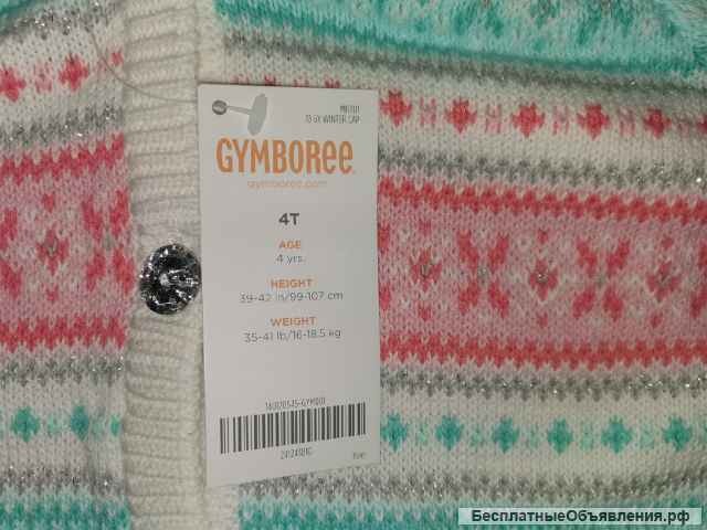 Gymboree новое фирменное Красивое Стильное Пончо с капюшоном р.4Т (рост 99-107)