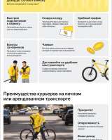 Идёт набор курьеров Партнер сервиса Яндекс.Еда