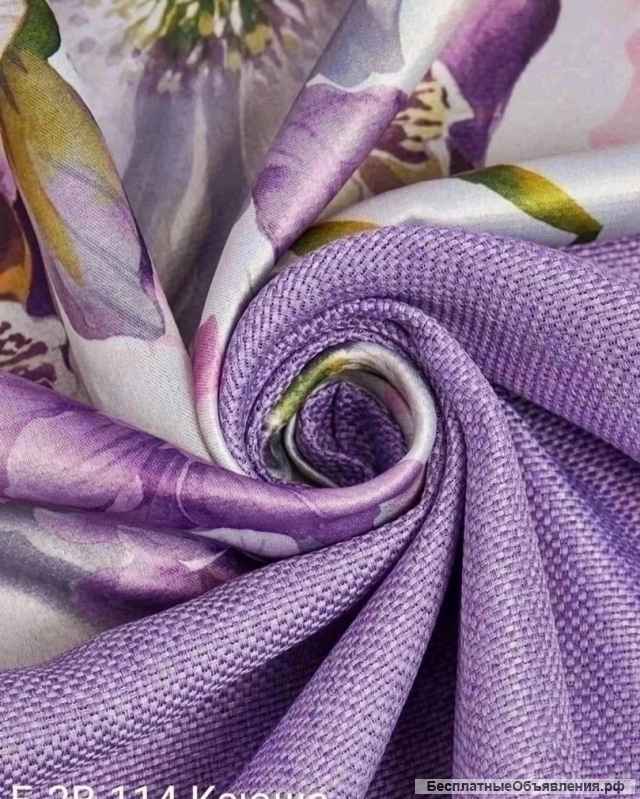 Дешёвые шторы из материала- лён- рогожка