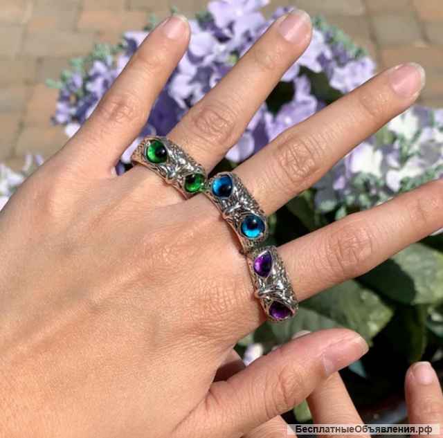 Кольцо Сова регулируемый размер