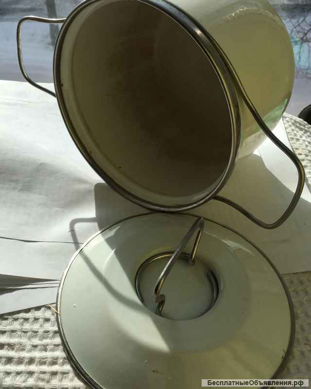 Кастрюля эмалированная со съёмными ручками
