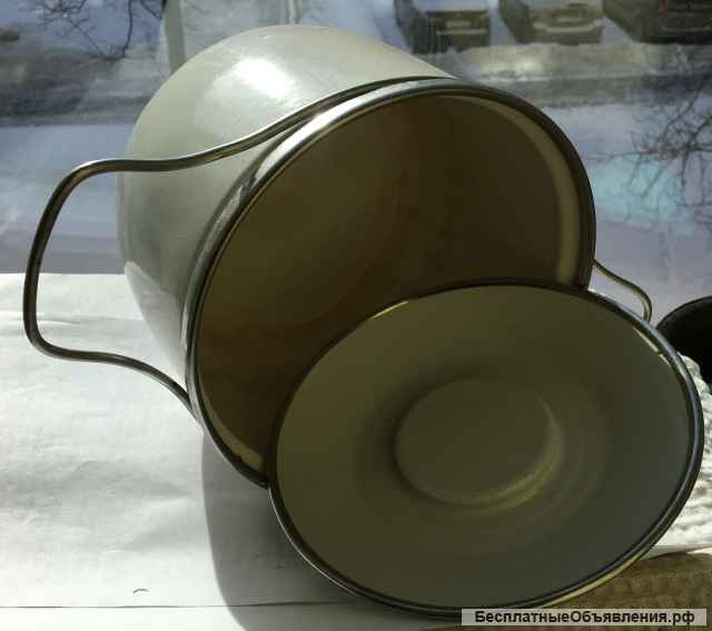 Кастрюля эмалированная со съёмными ручками