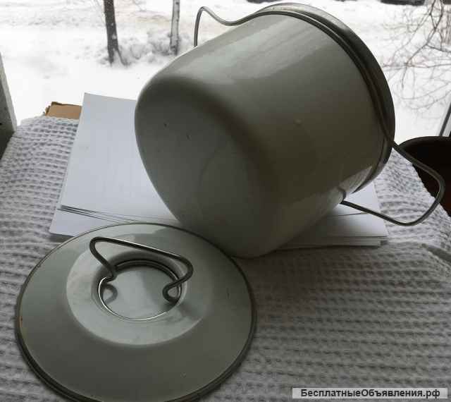 Кастрюля эмалированная со съёмными ручками