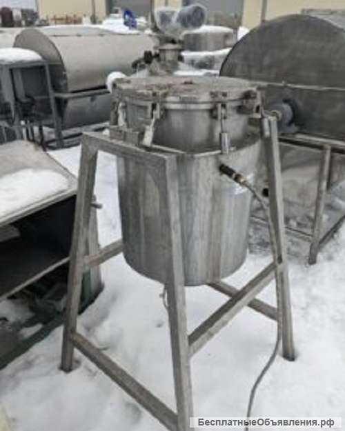 Емкость нержавеющая, объем 0,04 куб.м., рубашка, УФН-120, инв 12893