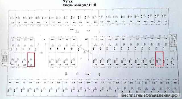 Машино-место на 3 этаже 2 шт