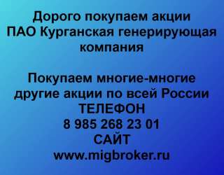 Покупаем акции ПАО Курганская генерирующая компания и любые другие акции по всей России