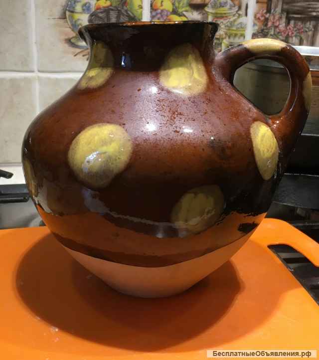 Советский винтаж: кувшин керамический глазурованный