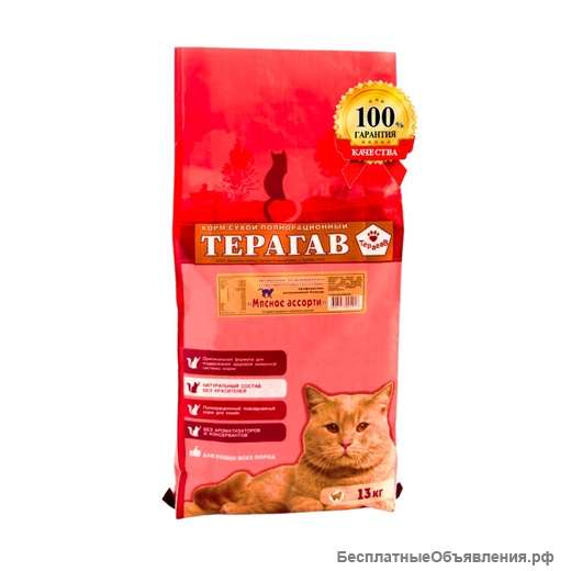 Сухой корм для кошек и собак