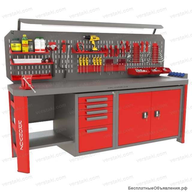 Верстак слесарный с тисками Гефест-ВС-0522-ЭПОБ-Т2