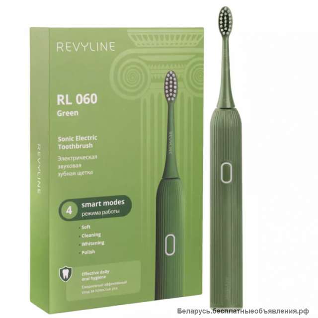 Звуковая зубная щетка Revyline RL 060 в оливковом цвете