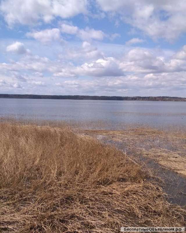 Участок с домом на берегу озера