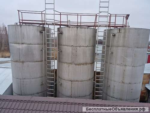 Емкости вертикальные нержавеющие, объем 120 куб.м., модель РВС-120