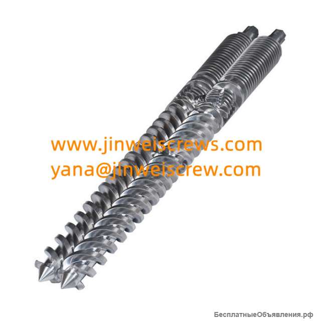 Двойная коническая шнековая пара для экструдера/ Трубоэкструдера