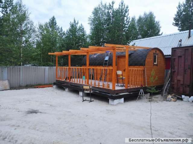 Баня-бочка "под ключ" недорого