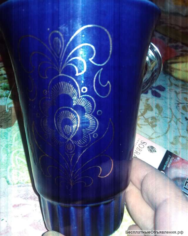 Фарфоровый сервис на 6 персон кобальт