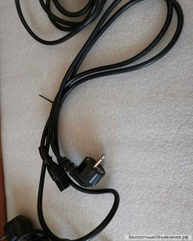 Качественный сетевой провод для ПК (провод питания) чёрный в ассортименте оригинальный НОВЫЙ