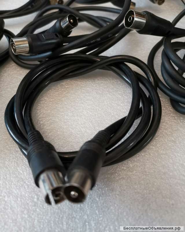 Качественный антенный провод для видео (провод папа-мама) 75 Ом 1,5 м в ассортименте оригинальный