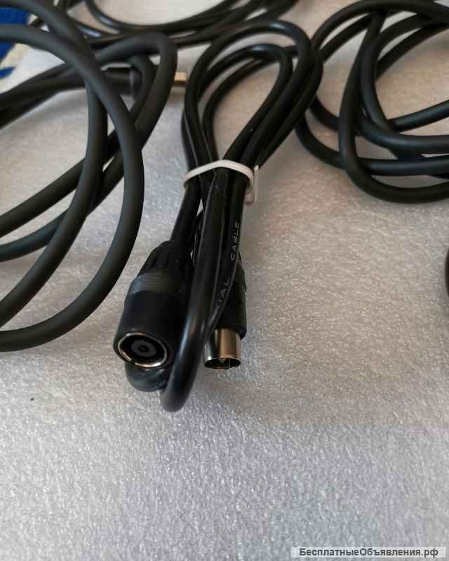 Качественный антенный провод для видео (провод папа-мама) 75 Ом 1,5 м в ассортименте оригинальный