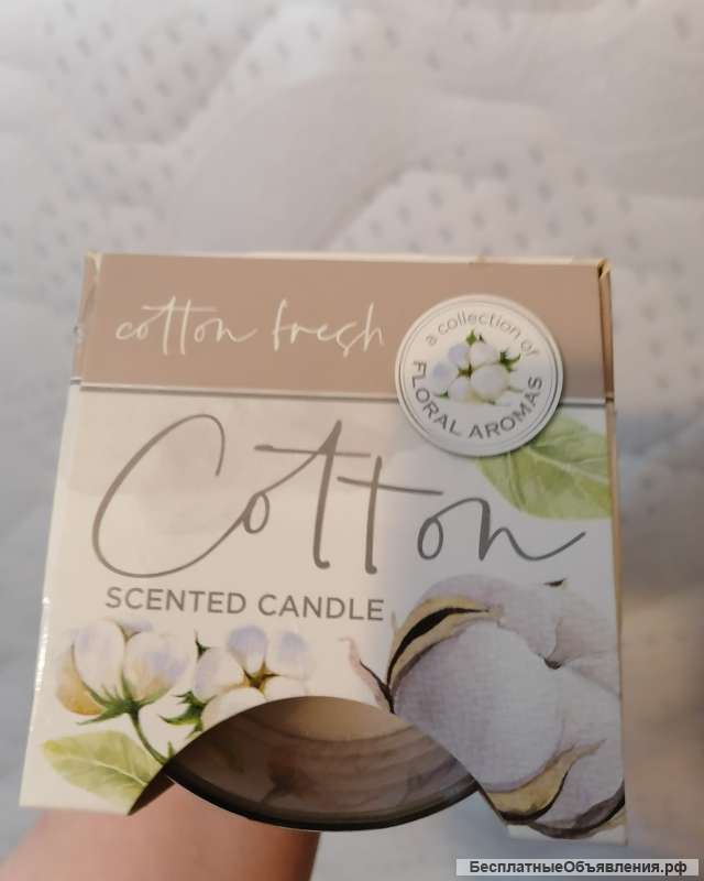 Свеча ароматическая в стакане Польша COTTON FRECH Хлопок Есть Авито Доставка Почта России