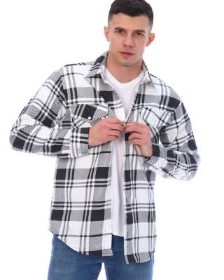 Брендовая стильная рубашка на флисе