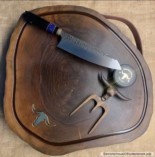 Сервировочная доска из спила ореха