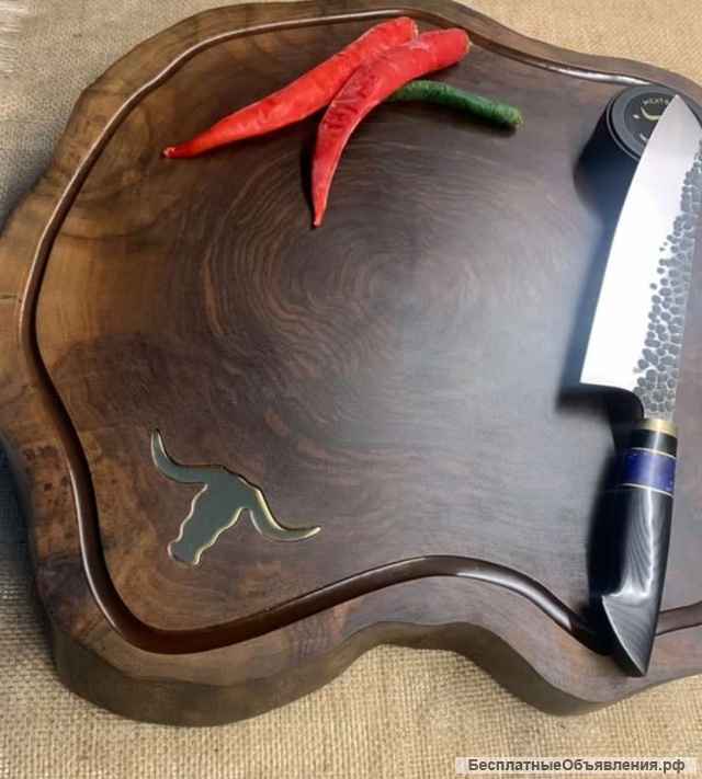 Сервировочная доска из спила ореха
