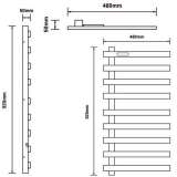 Полотенцесушитель электрический Black & White N-355B