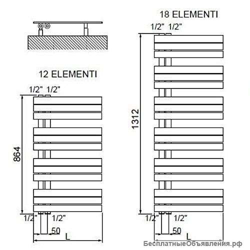 Полотенцесушитель Cordivari Kelly Flat