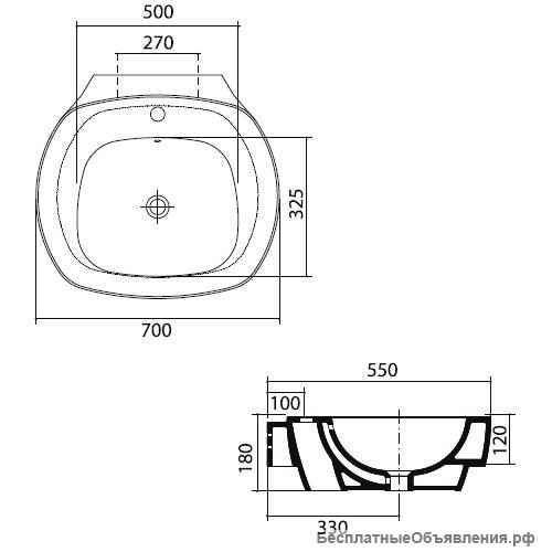 Раковина напольная Disegno Ceramica Tratto