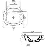 Раковина напольная Disegno Ceramica Tratto