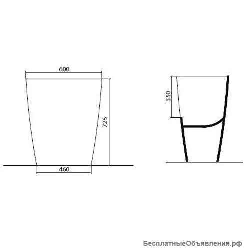 Раковина напольная Disegno Ceramica Tratto