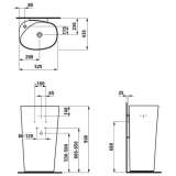 Напольная раковина Laufen Palomba 1180.4