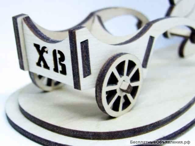 Подставка "Пасхальный кролик с тачкой"