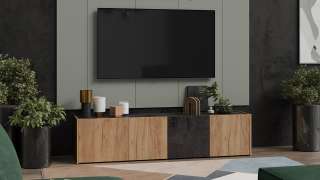 Тумба для ТВ «Рокс» Тип 1 Коричневый, Черный