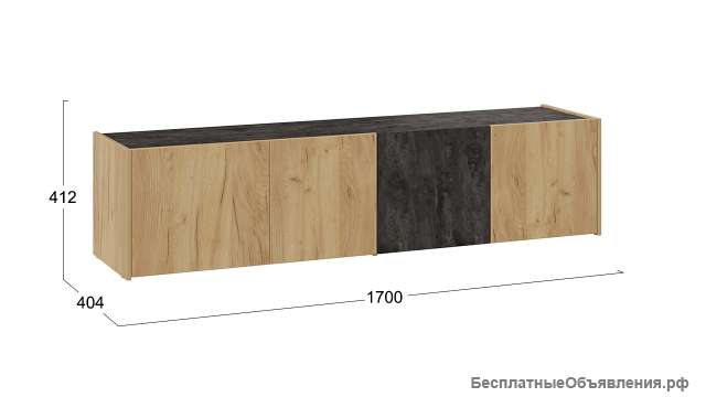Тумба для ТВ «Рокс» Тип 1 Коричневый, Черный