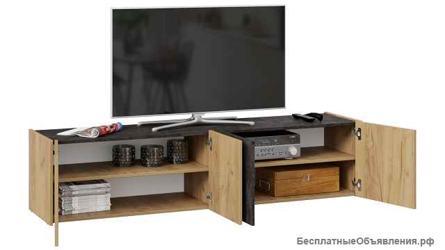 Тумба для ТВ «Рокс» Тип 1 Коричневый, Черный