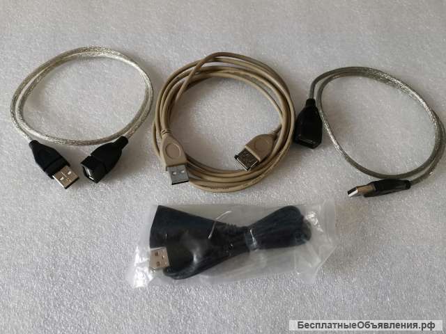 Провод USB-A 2.0 male - USB-A 2.0 female в ассортименте (удлинитель USB) оригинальный