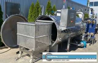 Горизонтальный автоклав на одну. две. три и 4 корзины степлообменником и представляет