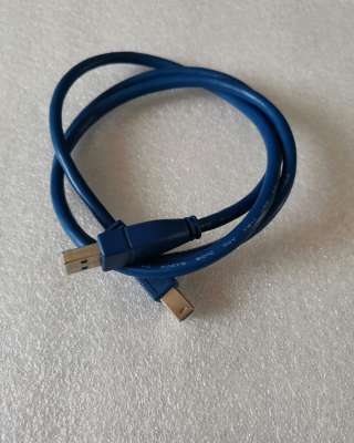 Кабель USB-A - USB-B 3.0 синий 1 метр