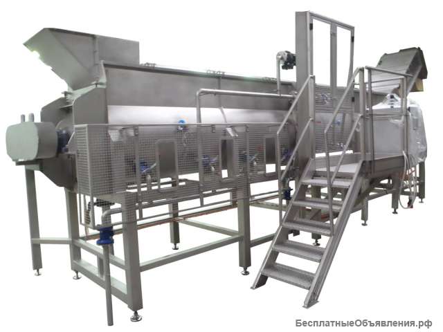 Бланширователи ленточные, шнековые по зеленому горошку и кукурузе и фасоли