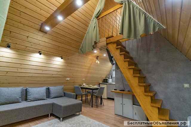 Дом A-frame 6х6 с террасой
