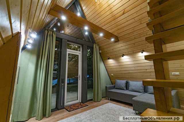 Дом A-frame 6х6 с террасой