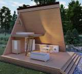 Дом A-frame 6х6 с террасой