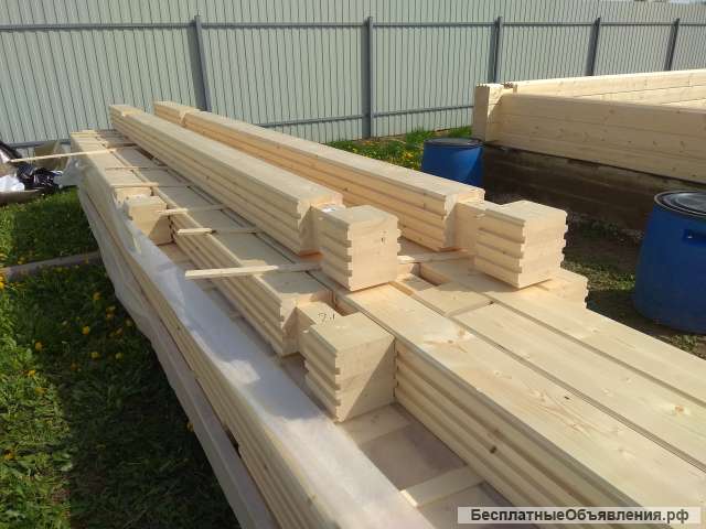 Сборка домов из клееного бруса