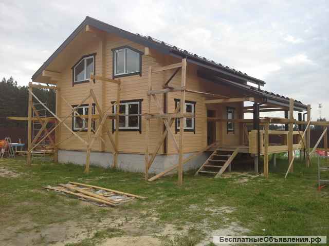 Сборка домов из клееного бруса