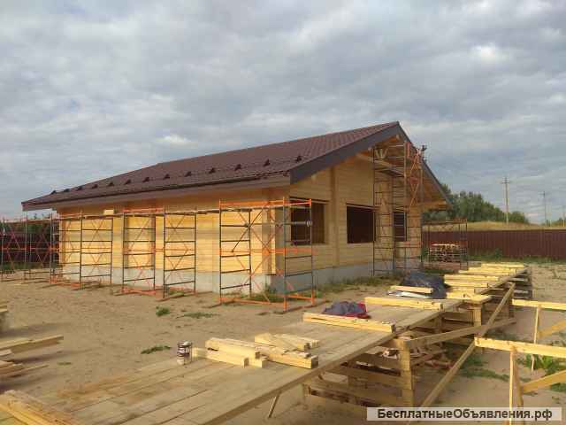 Сборка домов из клееного бруса