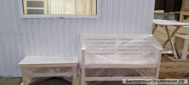 Мебель для бани, садовая из дерева