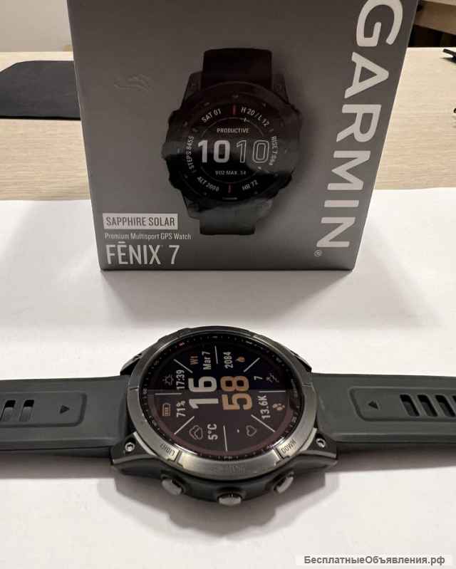 Garmin Fenix 7 Sapphire Solar Black Titanium