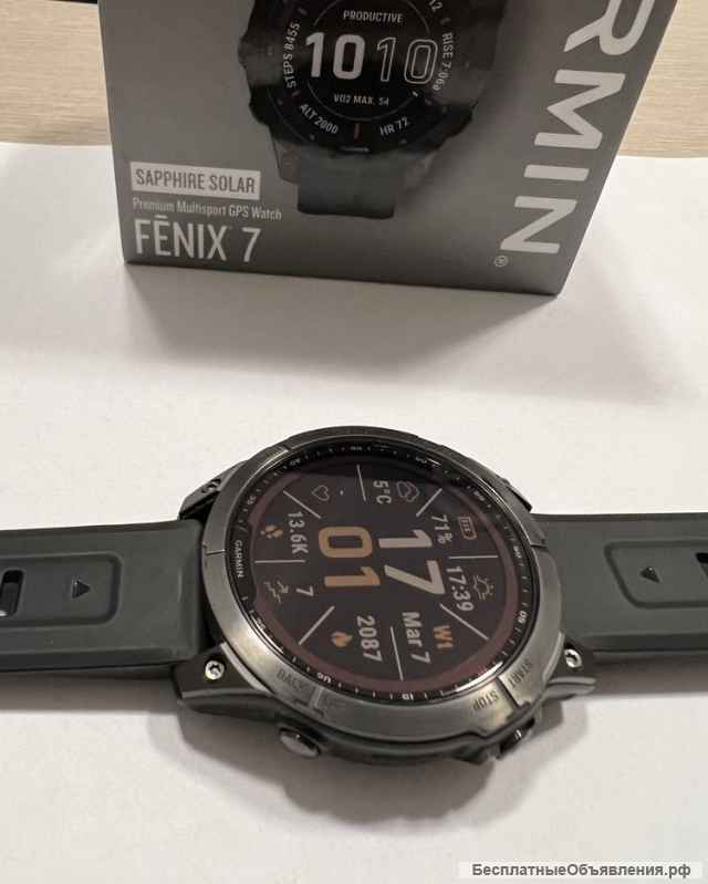 Garmin Fenix 7 Sapphire Solar Black Titanium
