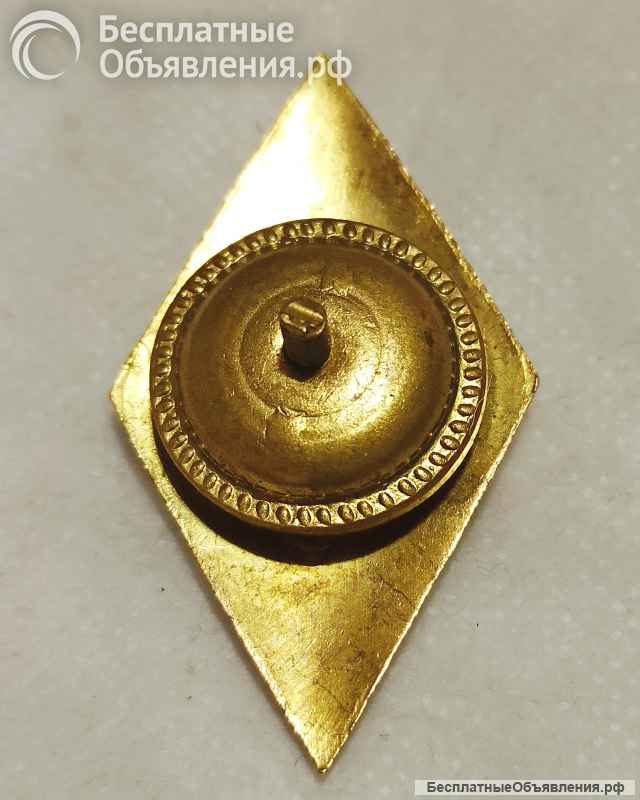 Значок мет. Ромб Сельскохозяйственный ВУЗ (темно-зеленый)